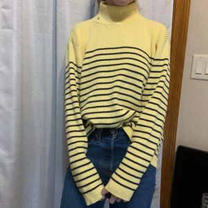 striped mock neck sweater, tommy hilfiger